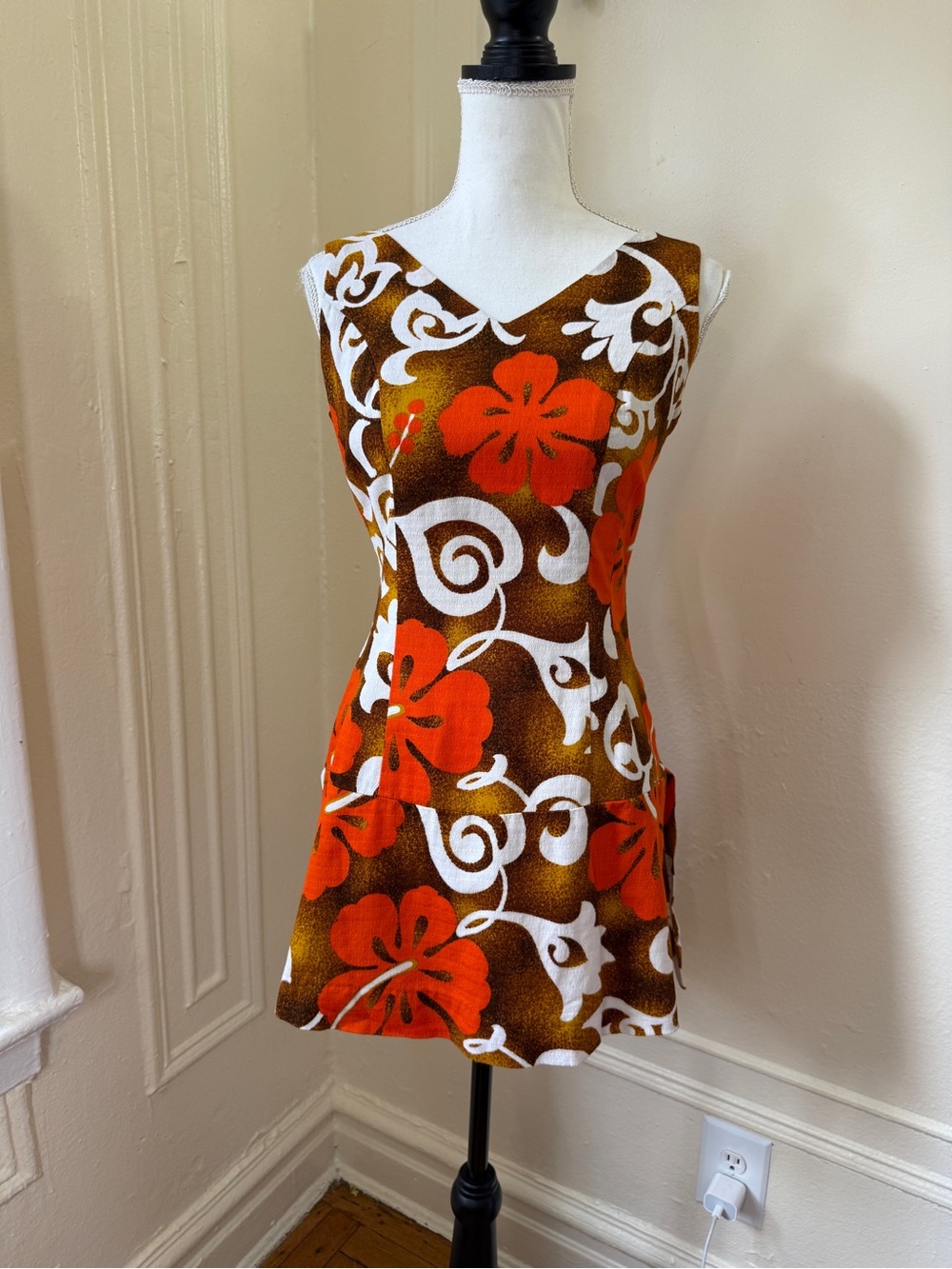 50s / 60s Royal Hawaiian Tiki Tastic Mini Mod Beachy Dress